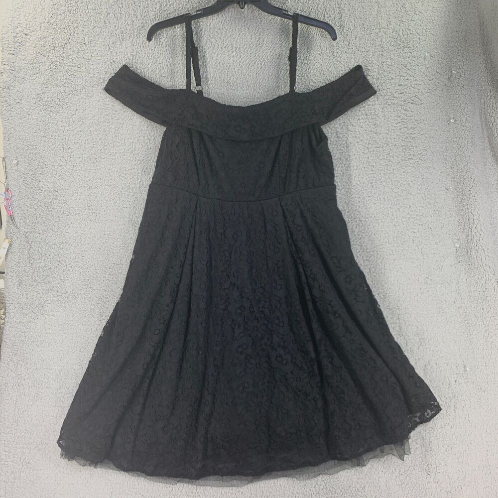 Torrid Black Lace Off-Shoulder Midi Dress